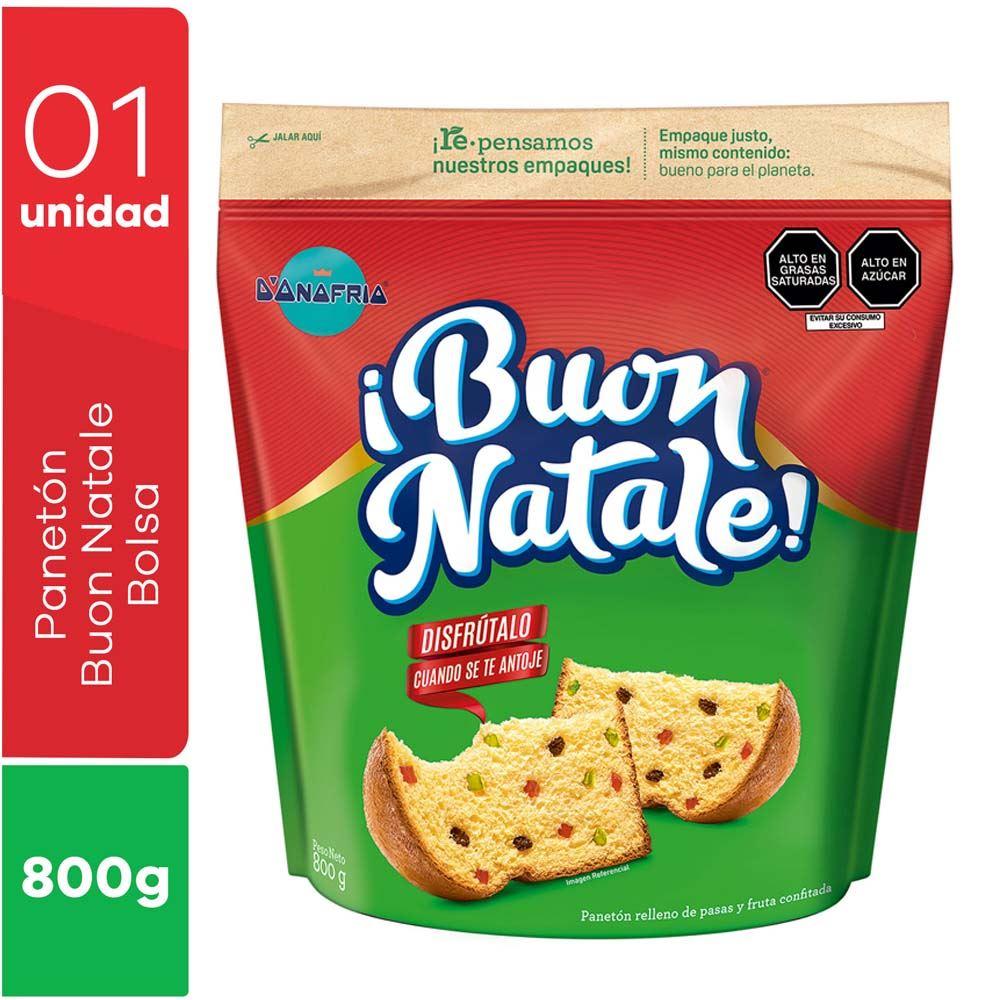 Panetón BUON NATALE Bolsa x 800gr - Caja x 6 und.