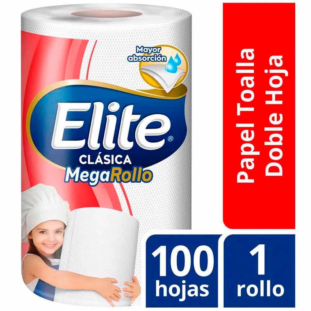Papel Toalla ELITE Megarrollo Clásica Doble Hoja Rollo 1un
